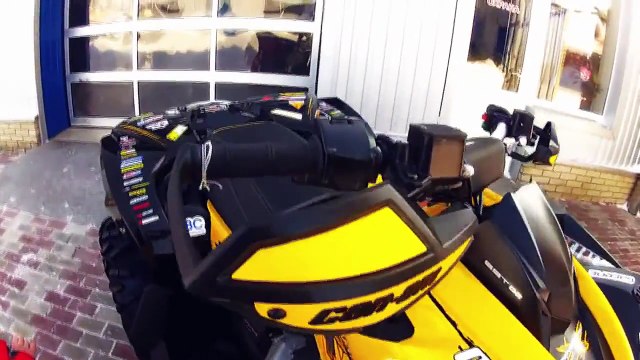 ATV crash brp snow renegade 1000 xxc vs Outlander 1000 XT Квадроциклы Луганск 2012