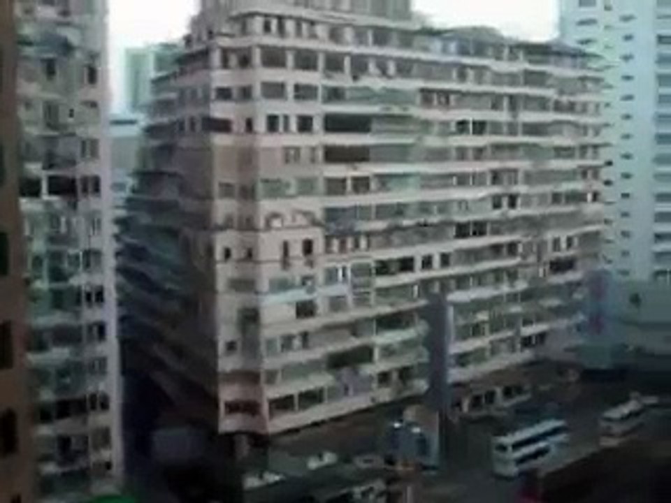 Eaton Hotel, Kowloon Hong Kong.  Going down the glass elevator.