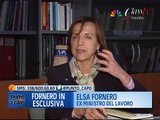Elsa Fornero in ESCLUSIVA: 