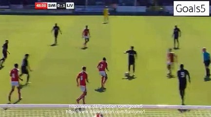 Christian Benteke Goal Swindon Town 0 - 1 Liverpool FC Friendly Match 2-8-2015