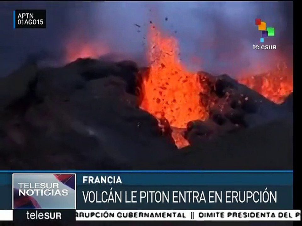Francia: entra en erupción volcán Piton de la Fournaise