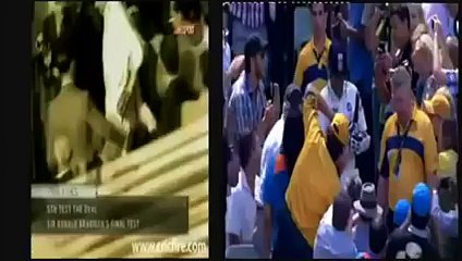 Sachin tendulkar and Don Bradman playing together