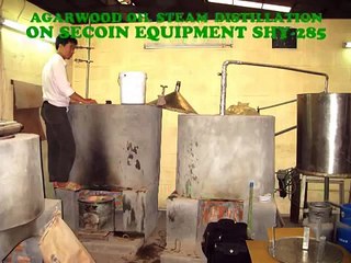 Agarwood oil steam distillation on SECOIN equipment.