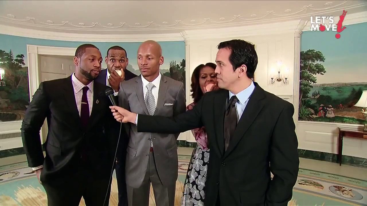 Miami Heat with Michelle Obama - Funny PSA - Healthy Tips From NBA Champions