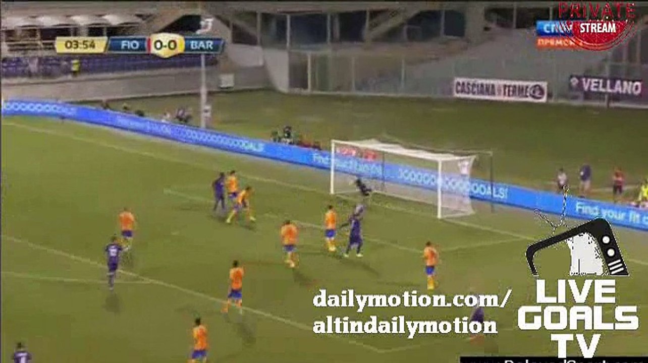 Federico Bernardeschi Amazing Header Goal Fiorentina 1-0 Barcelona - 02.08.2015