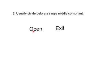 Dividing Words into Syllables
