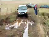 Range Rover in mud