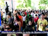 Manifestaciones en Chile contra visita de Obama