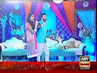 Agha Ali & Zahlay Sarhadi Singing in Sanam Baloch Show