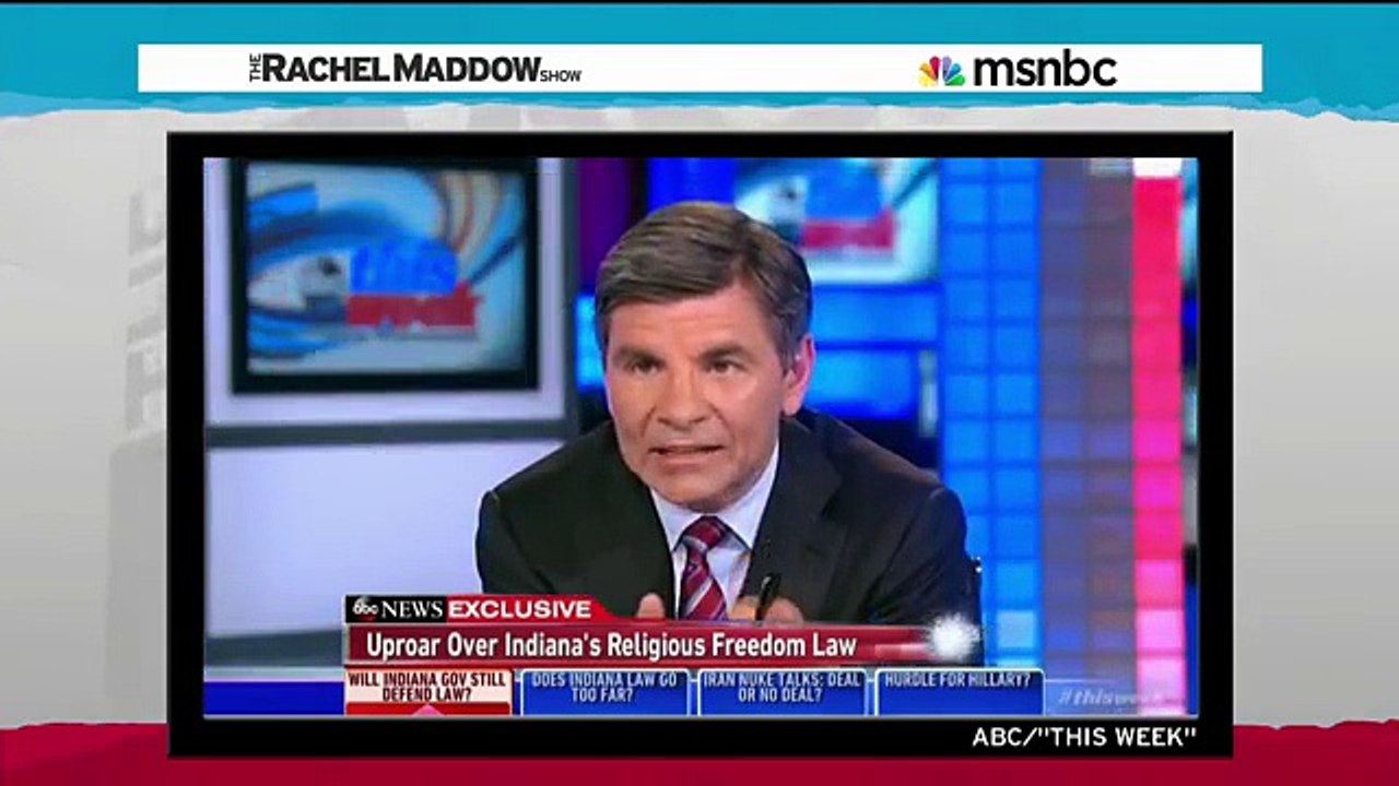 Rachel Maddow - Indiana governor Pence flounders defending discrimination law