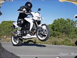 Kawasaki Z750 circuito akrapovic  zx-6r acceleration top speed test wheelie caballito vs hp puig
