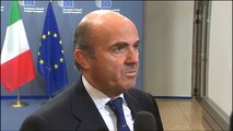 Declaraciones del ministro de Economía Luis de Guindos. Eurogrupo, Bruselas 8/12/2014