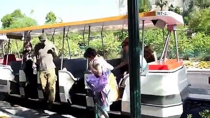 Mickey Mouse vomits on rollercoaster