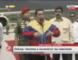 Llegada y recibimiento del Presidente Chávez en Colombia - Santa Marta