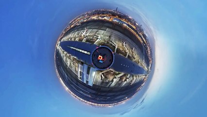 "Little Planet" Timelapse of Dubai International Airport 4K
