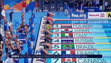 Mondiaux de natation : l'équipe de France conserve son titre en relais 4x100 m