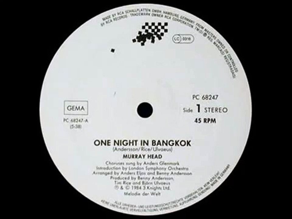 Murray Head - One Night In Bangkok (Extended Mix).wmv