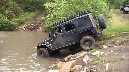 Jeep JK Drives up waterfall