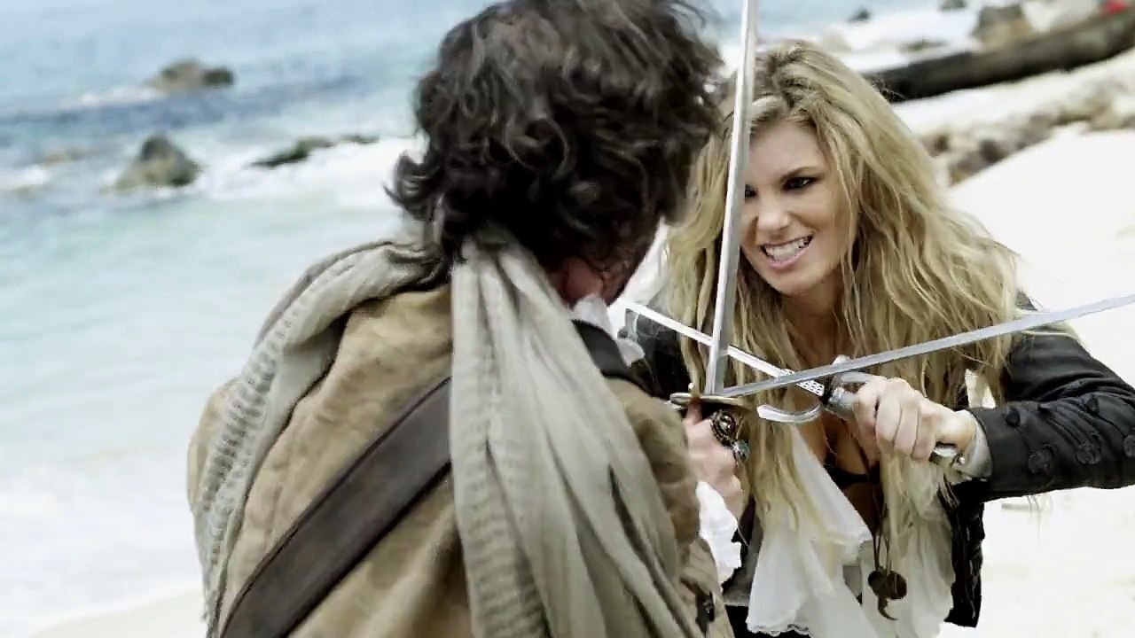 Marisa Miller's First Mate Sword Fight