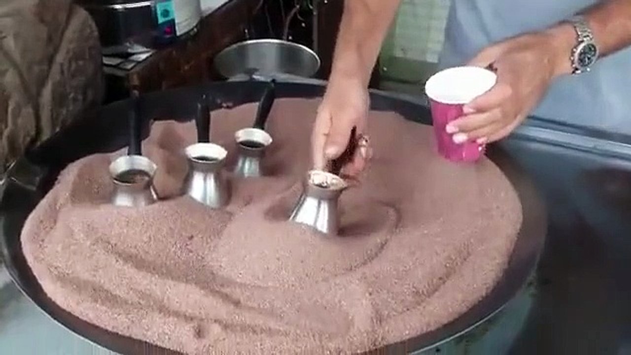 Very Awsome way of making Arabic Coffee you have not seen this before