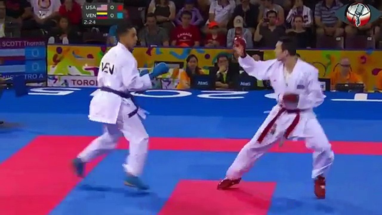 -75 kg SCOTT (USA) VS NICASTRO (VEN) Karate Toronto 2015 Pan Am FINAL