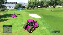 Race Tractor & Pacman GTA5 Online Crazy Funny Moments GamePlay