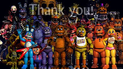 FNAF 1-4 THANK YOU FNAF 1-3 Songs Ending of FNAF Lastest Picture Ever