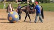 Equi-soccer - playing soccer on horse back