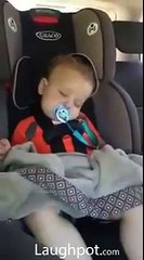 Funny wakes up a Baby