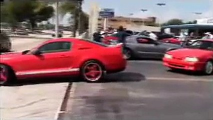 Magic City Mustangs car show cars leaving 1/2