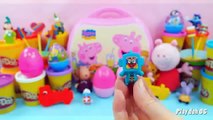 Play doh Peppa pig SMURFS KINDER surprise eggs Barbie MIRROR Disney FAIRIES