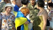 Ucraina. Manifestazione a Mariupol contro creazione zona cuscinetto