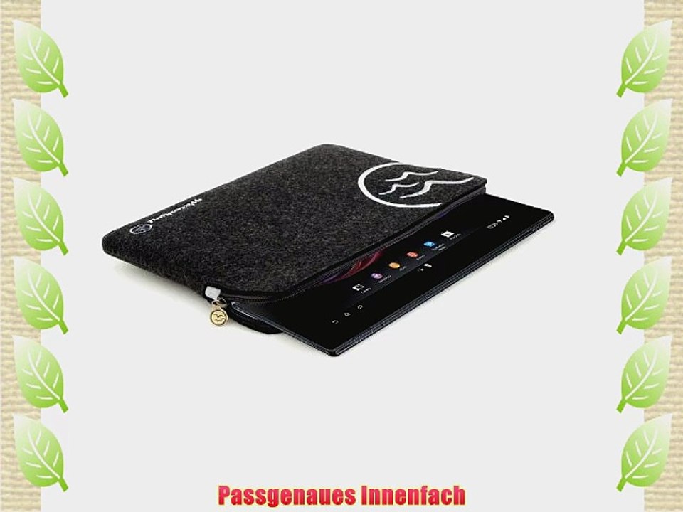Waterkant Deichk?nig Zip Tasche aus echtem Wollfilz f?r Samsung Galaxy Tab 2 10.1 Zoll - Case
