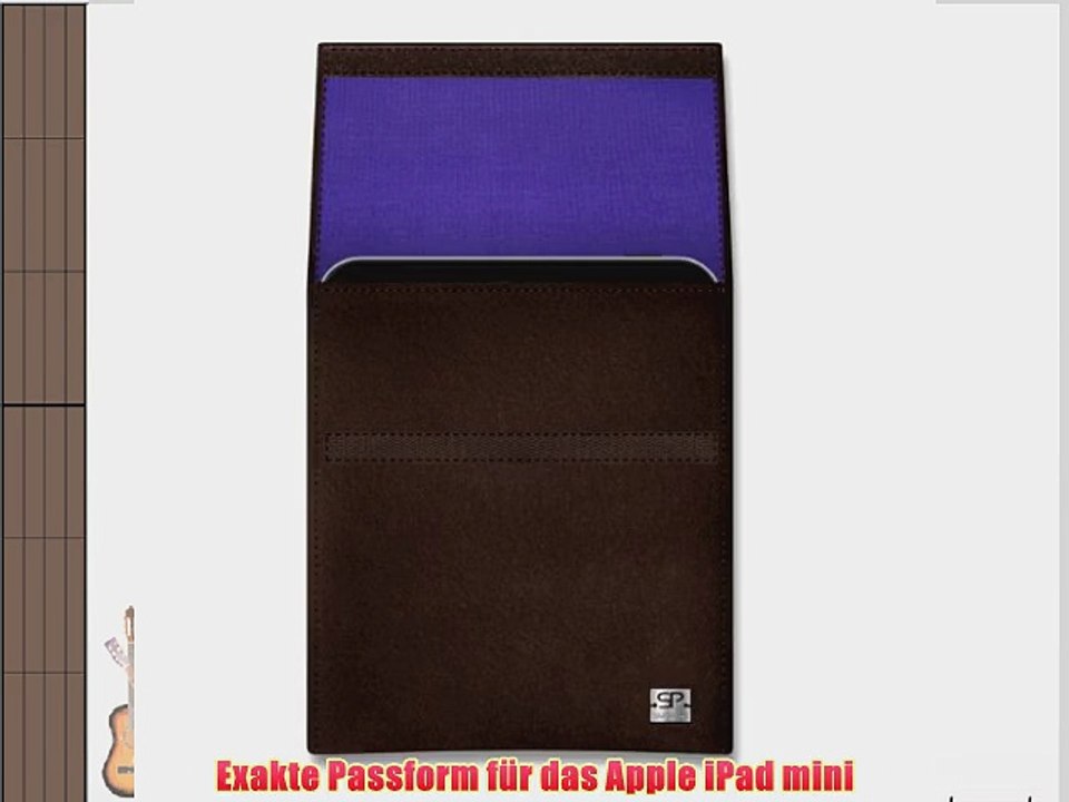 SIMON PIKE Case H?lle Atlanta L braun f?r Apple iPad mini aus Filz