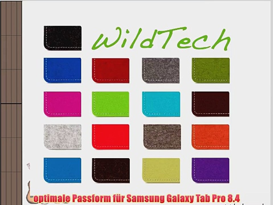 WildTech Sleeve f?r Samsung Galaxy Tab Pro 8.4 Filz H?lle Tasche Case Cover - 17 Farben (Handmade