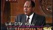 Mayor Tom Bradley expresses disappointment on Rodney King verdict with Chief Daryl Gates