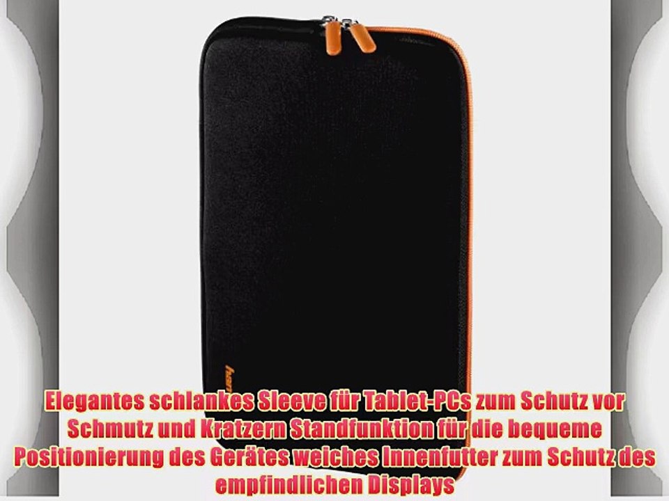 Hama Sleeve Tab-Innovation f?r Tablet-PCs bis 256 cm (101 Zoll) Neopren schwarz/orange