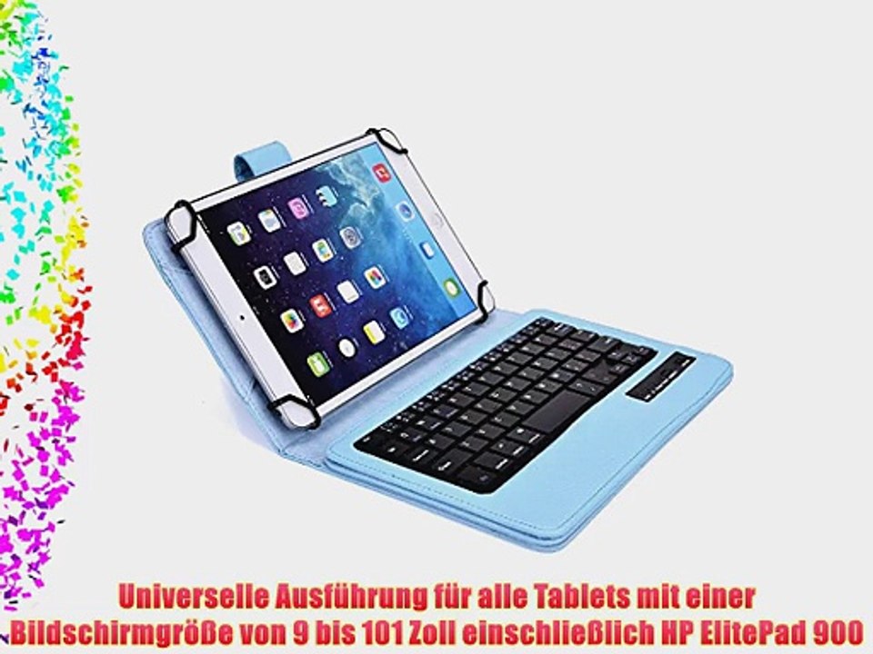 Cooper Cases(TM) Infinite Executive HP ElitePad 900 Universal Folio-Tastatur in Hellblau (Lederh?lle