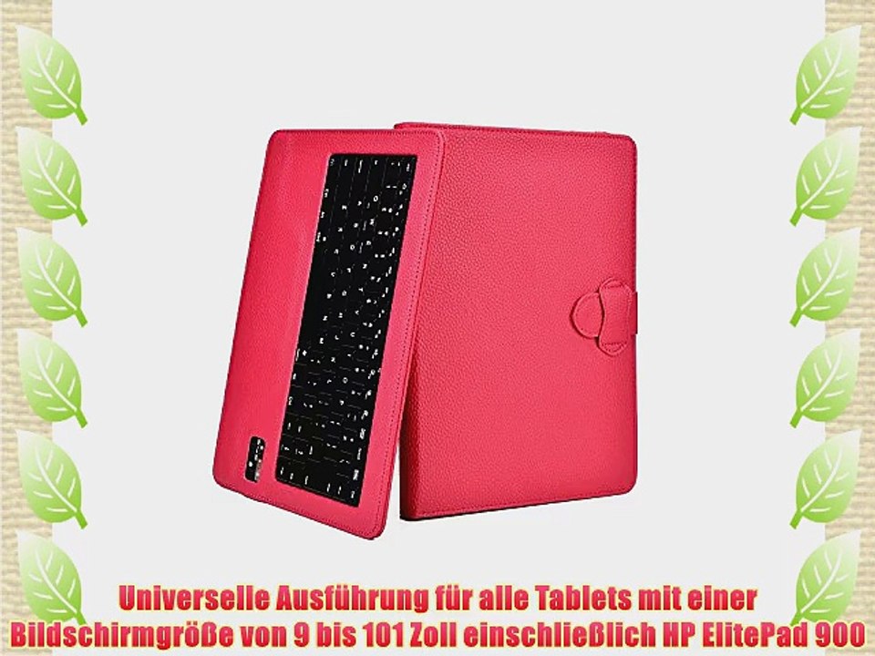 Cooper Cases(TM) Infinite Executive HP ElitePad 900 Universal Folio-Tastatur in Rosarot (Lederh?lle