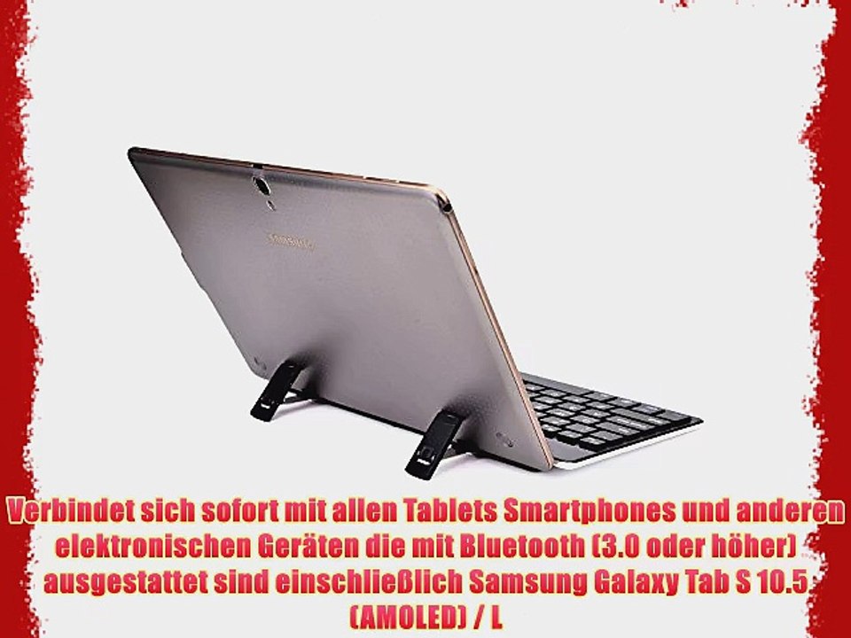 Cooper Cases(TM) GoKey  universelle Bluetooth Funktastatur f?r Samsung Galaxy Tab S 10.5 (AMOLED)