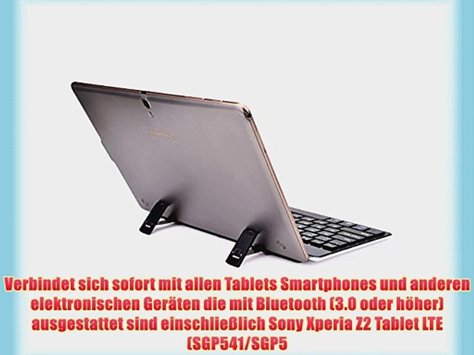 Cooper Cases(TM) GoKey  universelle Bluetooth Funktastatur f?r Sony Xperia Z2 Tablet LTE (SGP541/SGP521/SGP551)