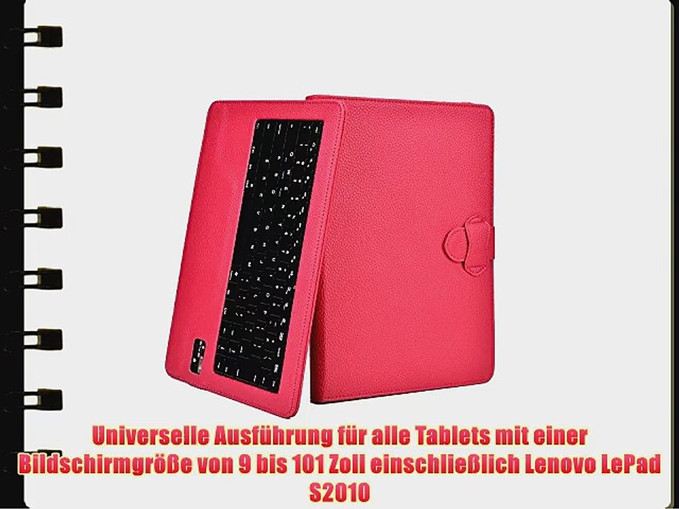 Cooper Cases(TM) Infinite Executive Lenovo LePad S2010 Universal Folio-Tastatur in Rosarot