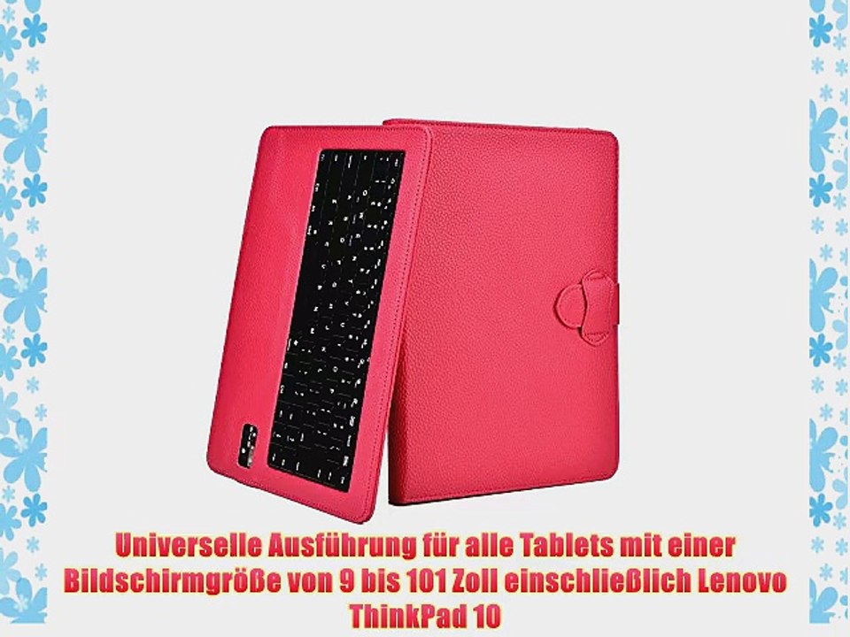 Cooper Cases(TM) Infinite Executive Lenovo ThinkPad 10 Universal Folio-Tastatur in Rosarot