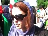 Protesta davanti l'ambasciata iraniana