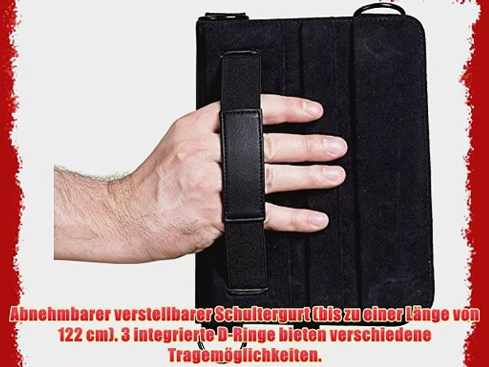 Cooper Cases(TM) Magic Carry Acer Iconia B1-720 Tablet Folioh?lle mit Schultergurt in Schwarz
