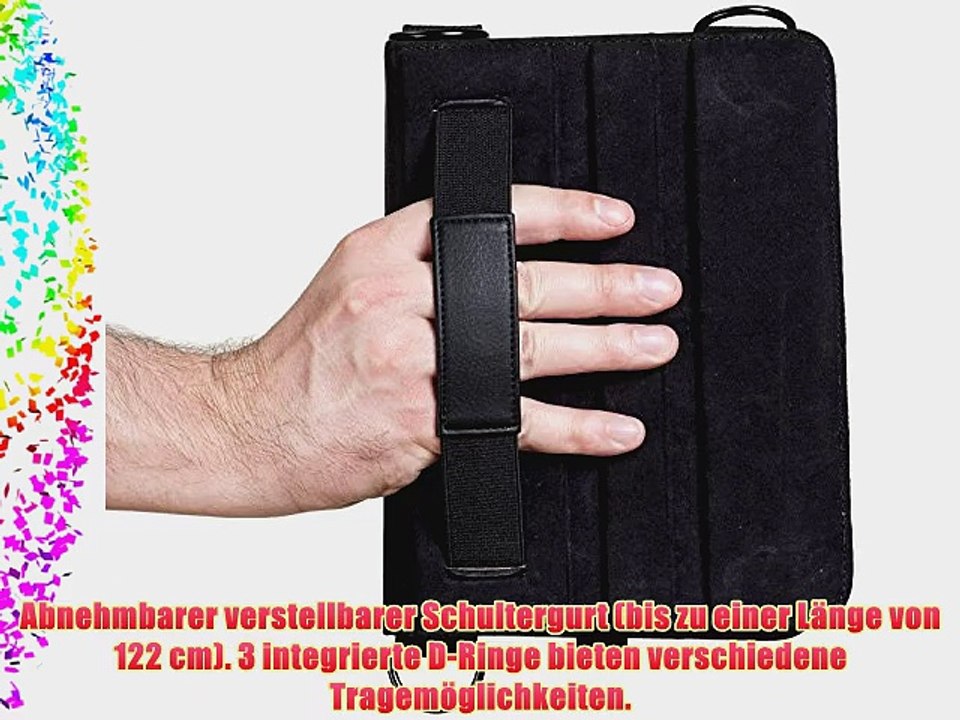 Cooper Cases(TM) Magic Carry Le Pan Mini (TC802A) Tablet Folioh?lle mit Schultergurt in Schwarz