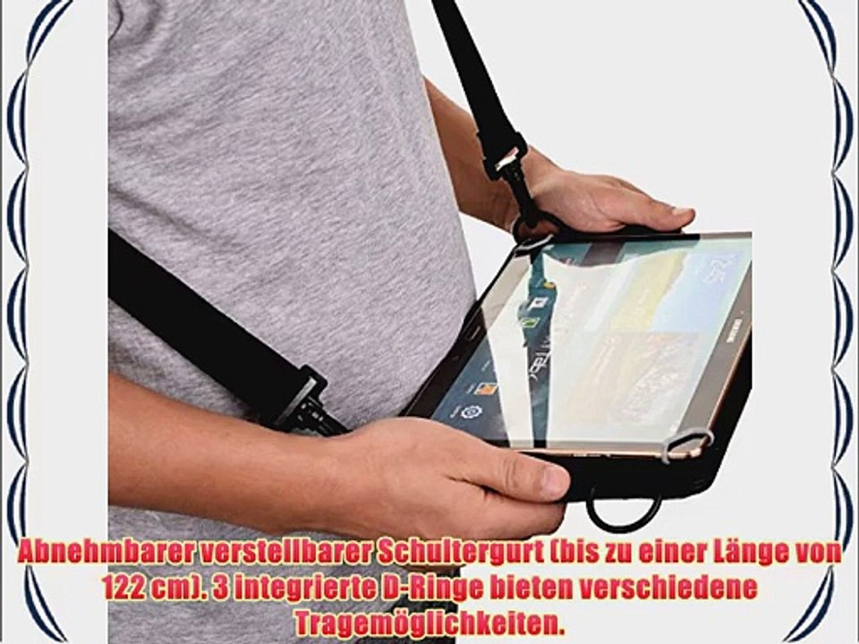 Cooper Cases(TM) Magic Carry Samsung Galaxy Tab A 9.7 (SM-T550) Tablet Folioh?lle mit Schultergurt