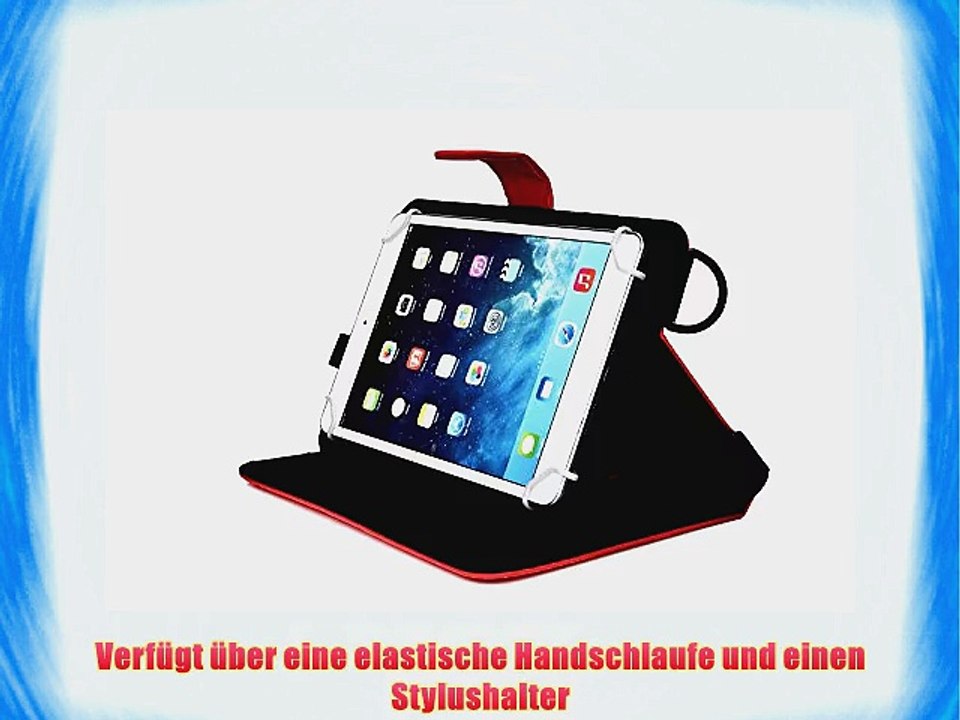 Cooper Cases(TM) Magic Carry Universelle 7 - 8 Tablet Folioh?lle mit Schultergurt in Rot (Hochwertige