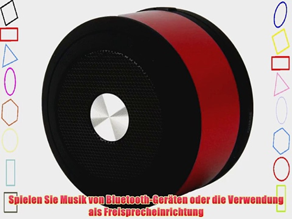 Emartbuy? Rot kompakte tragbare Super Bass drahtlose Bluetooth -Lautsprecher mit Freisprecheinrichtung