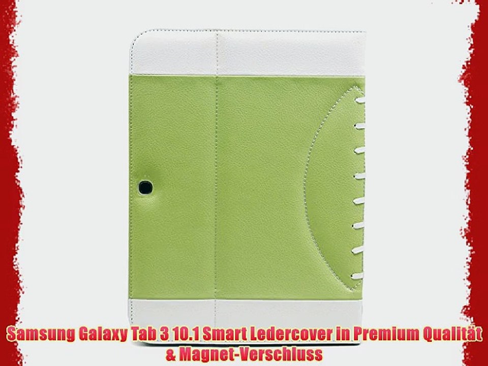 Edles noratio Samsung Galaxy Tab 3 10.1 - Smart Cover - Schutz H?lle im Football - Style -